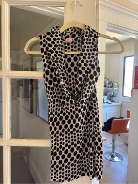 Vintage Guess Jeans Black & White Polka Dot Blouse